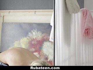 RubATeen - Young Blonde Teen Gets A Massage!